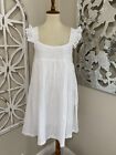 OLIVACEOUS medium WHITE LINED COTTON POCKETS BABYDOLL DRESS