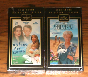 Set of 2 Hallmark Gold Crown Sealed VHS The Shell Seekers & A Place for Annie