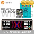 TJ Media K2 Karaoke Machine System 1TB + Keyboard Remote Control + Song Book