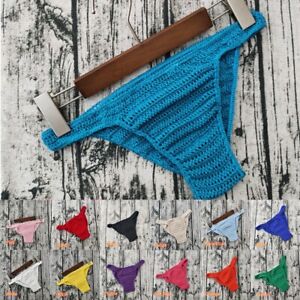 Practical Mens Womens Briefs Underwear Breathable Hand Crochet Lingerie