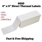 6000 4x6 Fanfold Direct Thermal Shipping Labels Perforated Label Lot | USA MADE