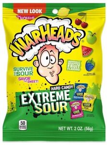 Warheads ~ 2oz bag ~ Extreme SOUR hard candy 5 flavor