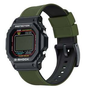 Army Green Elite Silicone Casio® G-Shock Watch Band Watch Band