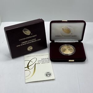 2020 W American Gold Eagle Proof 1 oz $50 in OGP