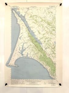 USGS Topo Map 15 Min Vintage : Point Reyes, CA 1954 BEAUTIFUL Rare California