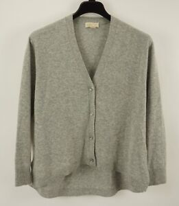 Michael Kors 100% Cashmere Melange V-Neck Cardigan Sweater Men's Medium Gray