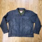 Filson Men’s Waxed Tin Cloth Short Lined Cruiser XXL Black Jacket Coat USA 10412
