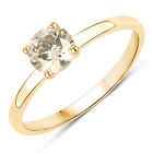 0.64 Carat Round shape Diamond Ring in 14K Yellow Gold