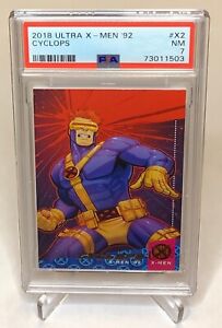 2018 Fleer Ultra Marvel Cyclops X-Men '92 PSA 7 #X2