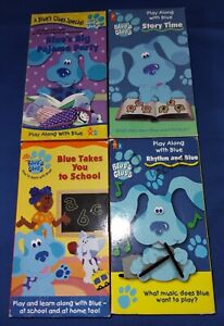 Blue's Clues VHS Lot of 4 Nickelodeon Nick Jr Pajama / Rhthym / Story / School