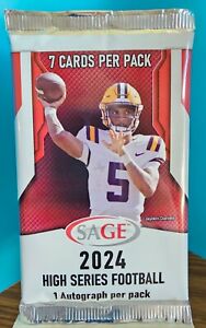 New Listing2024 SAGE Football HIGH Series BASE SILVER AUTO Complete your Set You Pick Card
