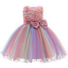 Girls Dress Rainbow Birthday Party Dance Costume Princess Dress Kids Clothes