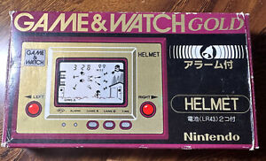 Working Nintendo Game & Watch Gold Helmet CN-07 with box and manual