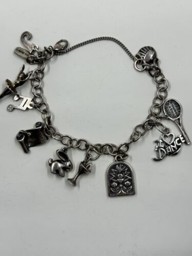 James Avery .925 Charm Bracelet With Sterling Charms & Unsigned Retired Unique
