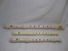 3 pre-owned recorder musical instruments lot large Yamaha Suzuki E recorders lot