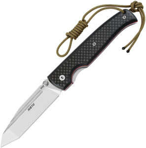 Nieto Yama Linerlock Black Carbon Fiber Folding Bohler N690 Pocket Knife 255CAR