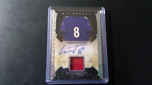 2022 Leaf In the Game Used Patch Auto   Lamar Jackson Autograph #9/35 Ravens