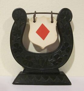 Vintage Card Game Plastic Lyre and Clover Bridge Trump Marker Indicator 1930s