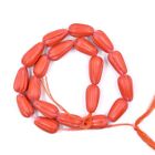 Coral Drops Smooth Gemstone Beads 12