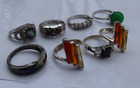 LOT Vintage Rings Jewelry ALL STERLING SILVER 925 Collection Stones Pretty Deco