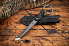 RMJ Tactical Stabby Guy Fixed Blade Knife 3V Tungsten Cerakote Finish w/ Sheath