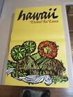 United Airlines Hawaii travel agent cartoon poster 1967 tiki hut store sign