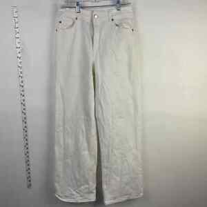 H&M White Wide-Leg Jeans - Women's Size 10