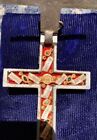 19th Century RELIQUARY CROSS Consecrated by Pope Leo XIII 10 Sacred Relics