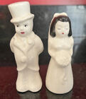 Hollywood Pottery Salt & Pepper Shakers Bride and Groom Cake Toppers EUC Vintage