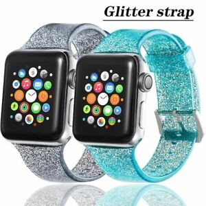 Glitter Strap for Apple Watch Band 40mm 44mm 41mm pulseira correa iwatch 38mm 42