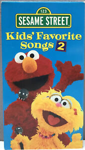Sesame Street Kids Favorite Songs 2 VHS Home Tape Elmo PBS Kid BUY 2 GET 1 FREE!