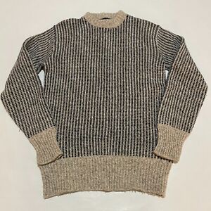 Vintage LL Bean Mens Norwegian Birdseye Wool Blend Fisherman Knit Sweater Large