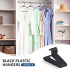 Premium Clothes Hangers (100 Pack) NonSlip Plastic Hangers for Shirt Suit, Black