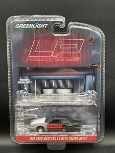 Greenlight 1987 Ford Mustang LX Black Project Car 1:64 Diecast Exclusive Release