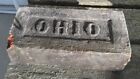 RECLAIMED OHIO RED CLAY BRICK BLACK COLORED STAMPED ANTIQUE GARDEN LANDSCAPE
