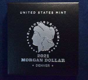 2021 D Morgan Dollar Empty Box No Coin with COA and Air Tight Capsule