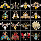 Fashion Animal Bee Crystal Pearl Brooches Pin Corsage Women Jewellery Wholesale