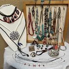 Old 42P Native American Jewelry LOT 925 turquoise coral++ c1955+ Free Ship NR