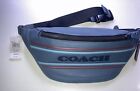 Coach Warren Leather Belt Bag Coach Stripe In Denim Multi CH000 NWT A Great Gift
