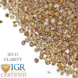 CERTIFIED Round Fancy Champ Color 100% Loose Natural Diamond Wholesale Lot