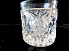 Vintage Glass Toothpick Holder Fan and Split Diamond  1890