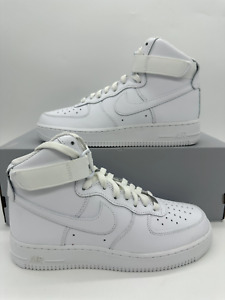 Nike Air Force 1 High Women's size 10 Triple White Leather Shoes DD9624 100