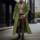 Men's Long Trench Coat Outdoor Daily Wear Fall Polyester Fashion Streetwear