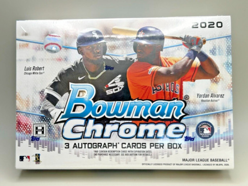 2020 Bowman Chrome Sealed HTA Choice Box - 3 Autograph Cards