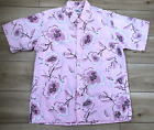 VTG Reyn Spooner Hawaiian Traditions Pink  Floral Orchid Button Up Shirt L