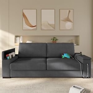 New ListingModern Sofa Couch Love Seat Settee Room Apartment Office Couch Chenille Grey