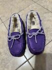 UGG 3355 Women’s Ansley Moccasin Slippers Metallic Purple Size 7