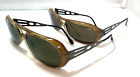 Vintage Matching STING Sunglasses 6066 and 6067 Metal Arms Col U12 Made in Italy