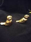 Pair Of Vintage Small Brass Bird Figurines. 2.5”Lx1.75”Tx1.5”W