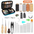 51pcs Leather Thread Stitching Needles Awl Hand Tools Kit for DIY Sewing Craft